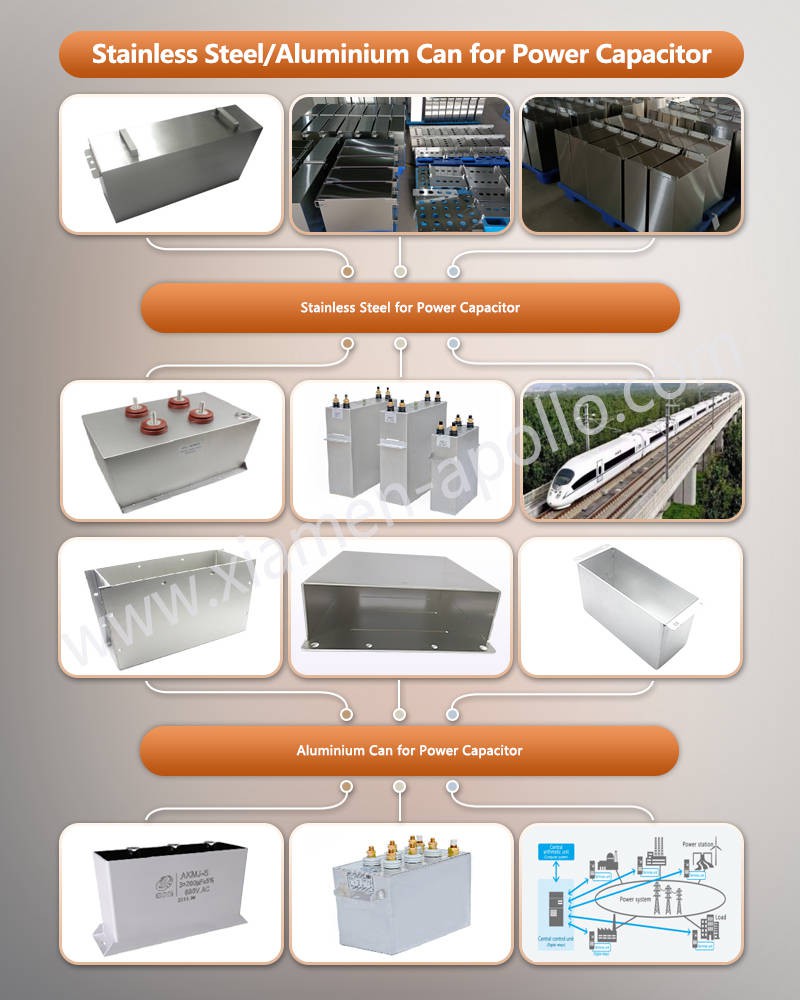 Stainless SteelAluminium Can for Power Capacitorlogo Stainless SteelAluminium Can for Power Capacitorlogo